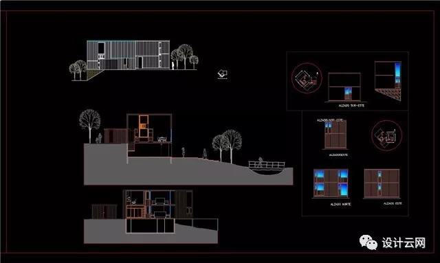 【费舍住宅】路易斯.康经典之作全套su模型cad图纸-9