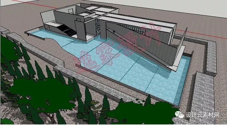 安藤忠雄——成羽町美术馆含SU模型+CAD图纸+PPT文本-2