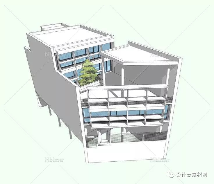 勒·柯布西耶——库鲁切特住宅【SU模型/CAD图纸/PDF文本】-3