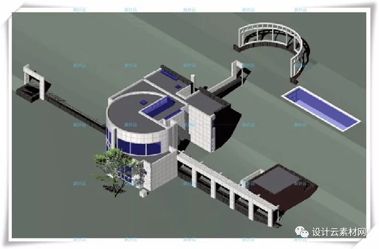 理查德·迈耶——The grotta house含SU模型/CAD图纸/PPT源文件精选-3