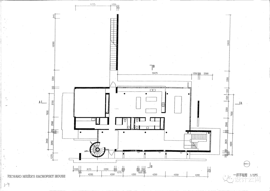 理查德·迈耶——拉乔夫斯基住宅SU模型/CAD图纸/PPT源文件精选-9