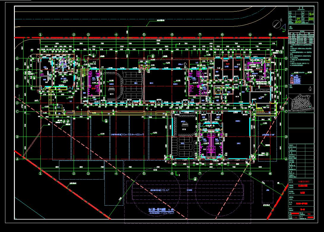 011 四层现代风格幼儿园建筑施工图（CAD）-1