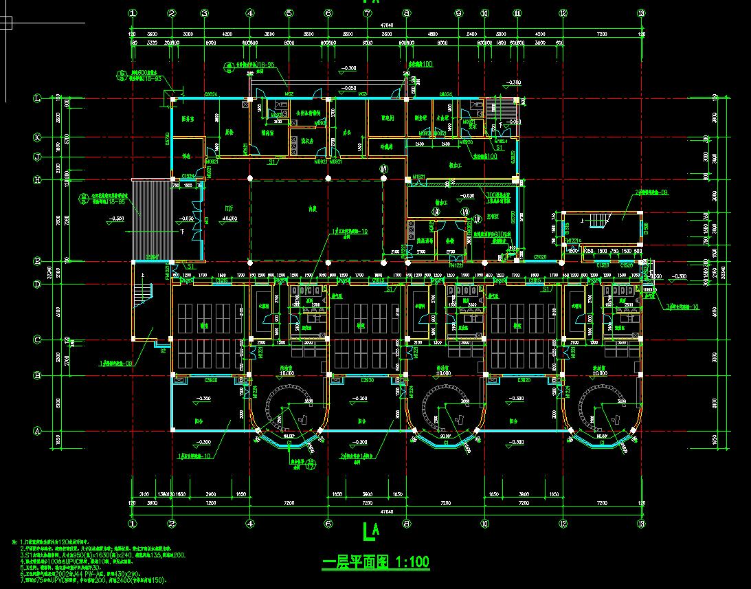 026 某九班幼儿园建筑设计方案全套（CAD）-2