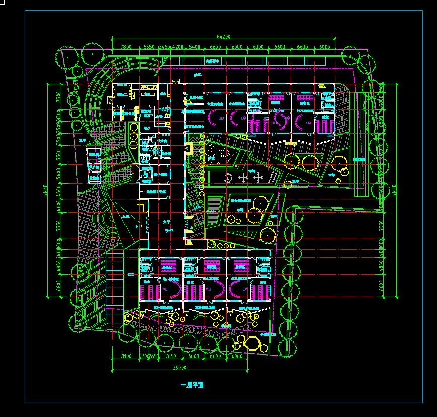 030 十五班幼儿园建筑方案设计（CAD+效果图）-2