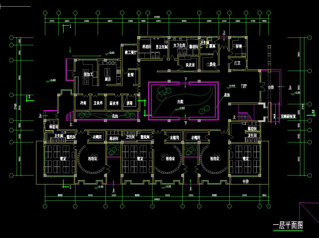 032 八班幼儿园建筑方案设计（CAD+效果图）-2