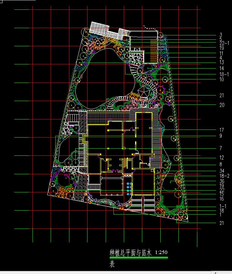 庭院绿化平面布置图-1