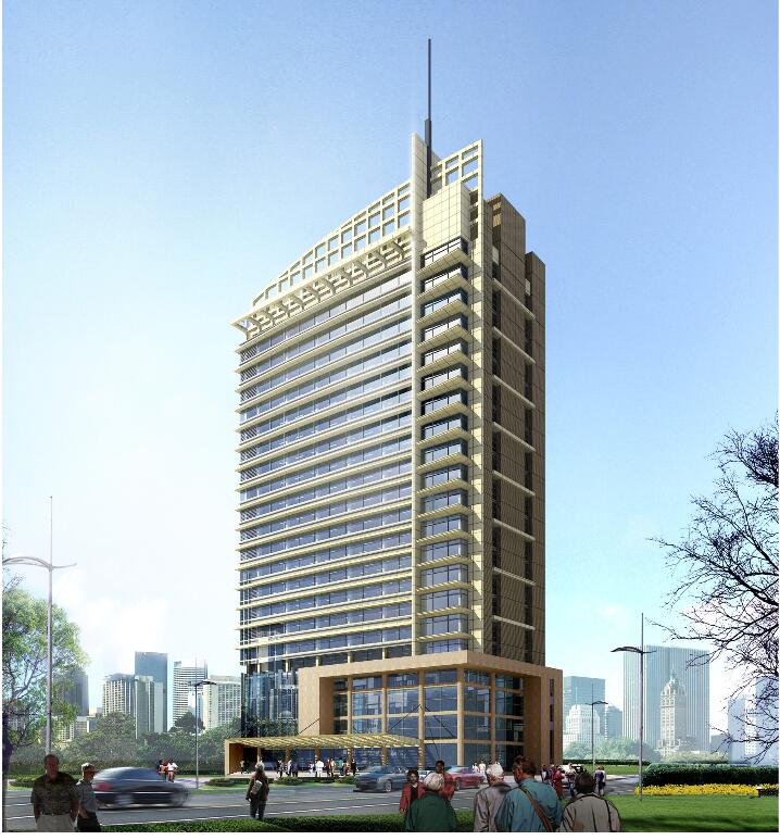 005 安徽蒙城县第一人民医院综合楼建筑方案设计-1