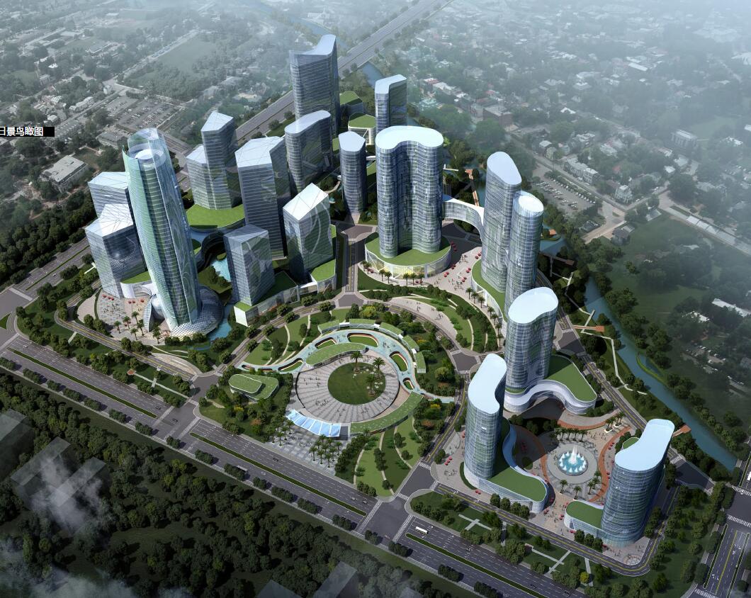 33.浙江海宁市总部经济地块建筑方案概念性设计-1