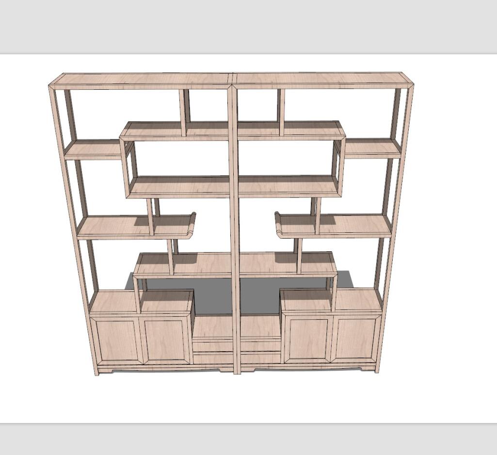 博古架SU模型一 (11)-1