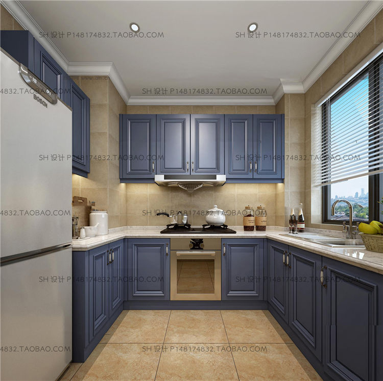 地中海风格厨房橱柜3D模型ID：297559.jpg