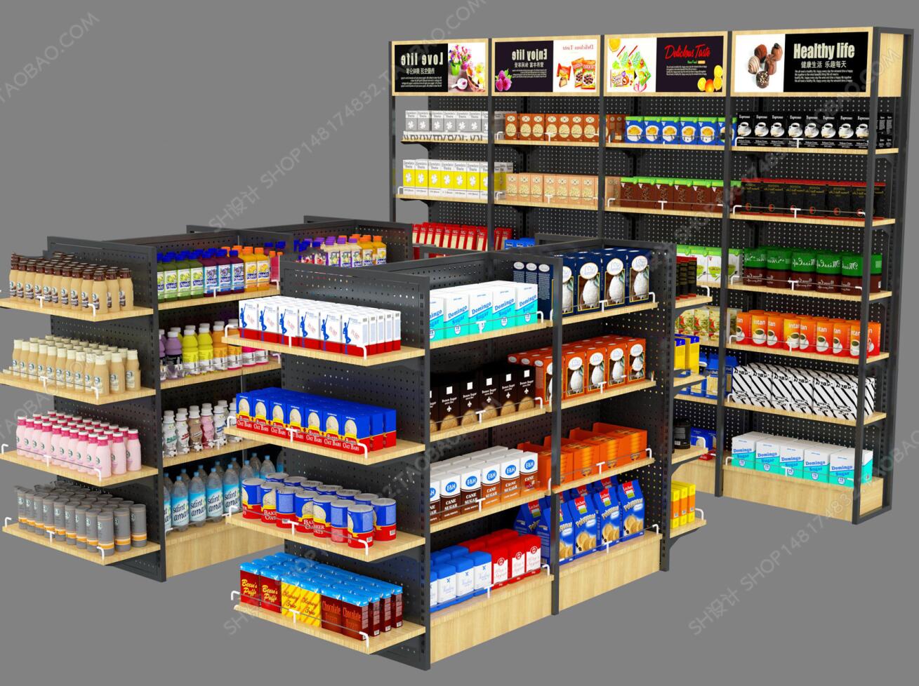 现代超市商品货架3D模型ID：417759.jpeg