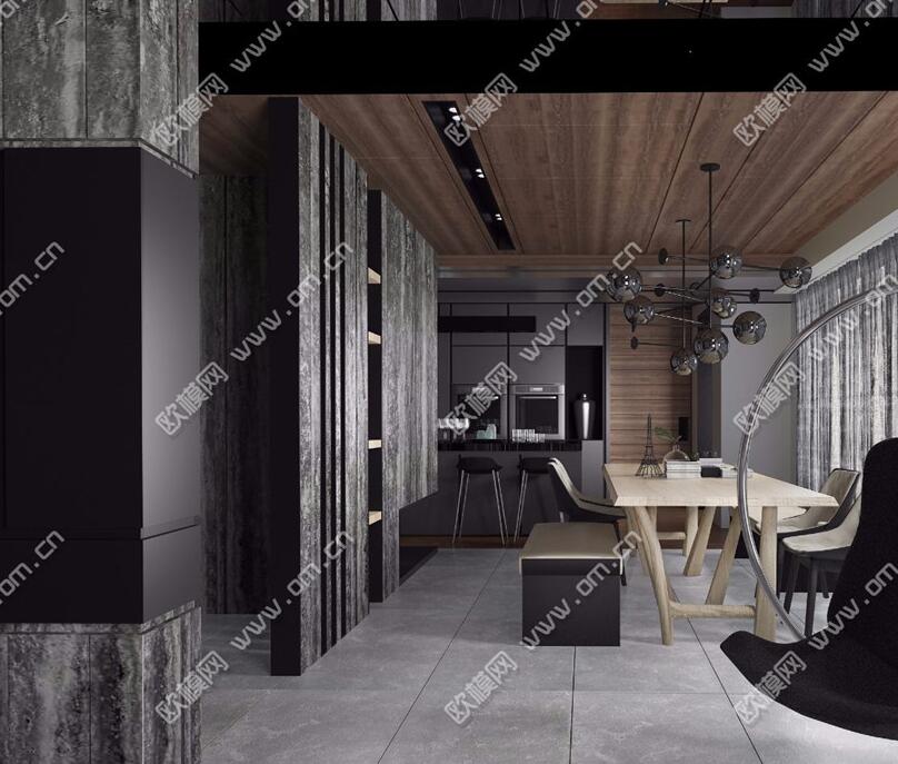 客、餐厅3Dmax模型 (25)-1