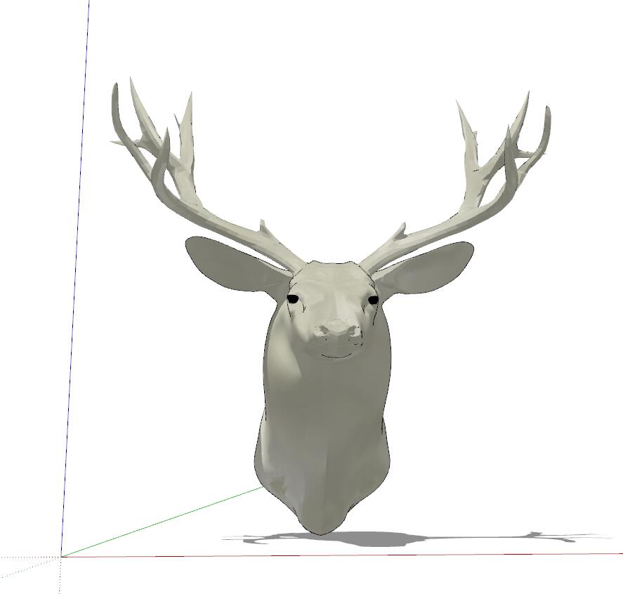 鹿雕塑SU模型 (5)-1