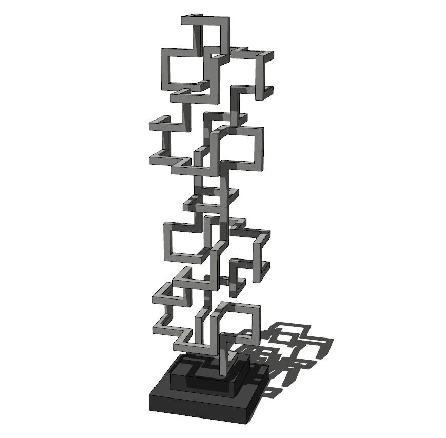 现代抽象雕塑SU模型 (27)-1