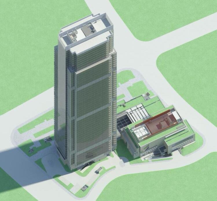 033 超高层办公大厦Revit模型-1