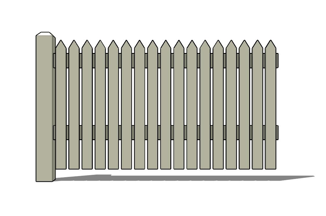 栏杆围栏SU模型 (22)-1