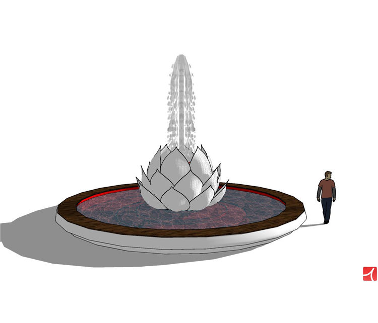 景观喷泉SU模型 (14)-1