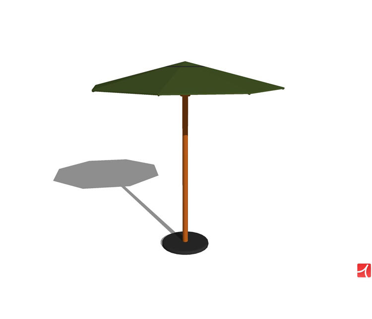 太阳伞SU模型 (6)-1