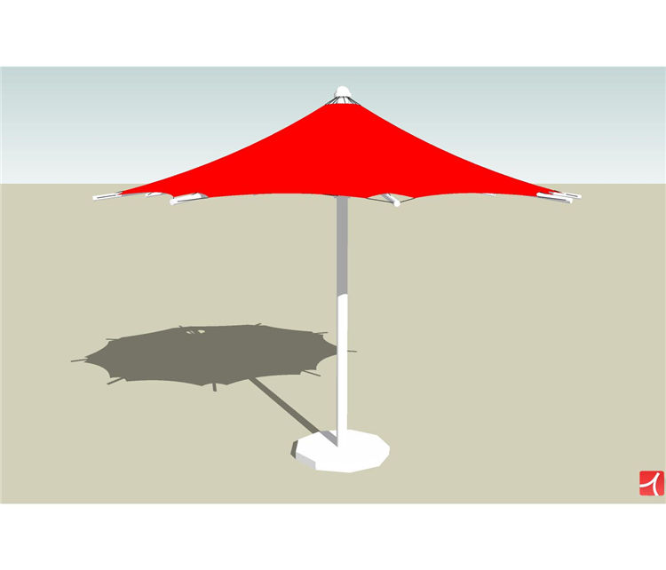 太阳伞SU模型 (12)-1