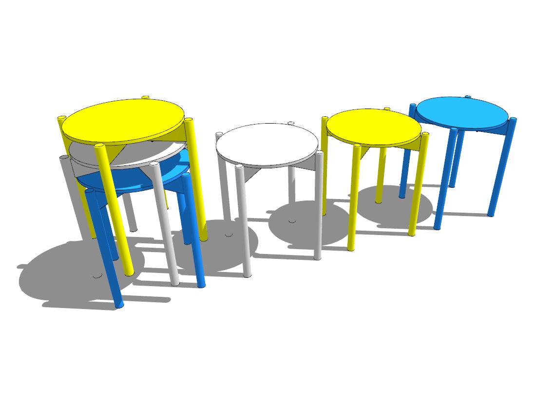 儿童桌椅SU模型 (8)-1