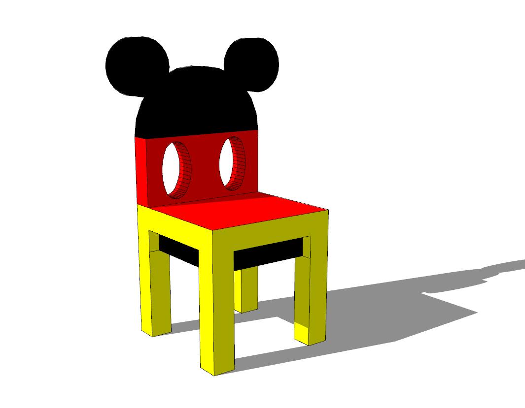 儿童桌椅SU模型 (15)-1