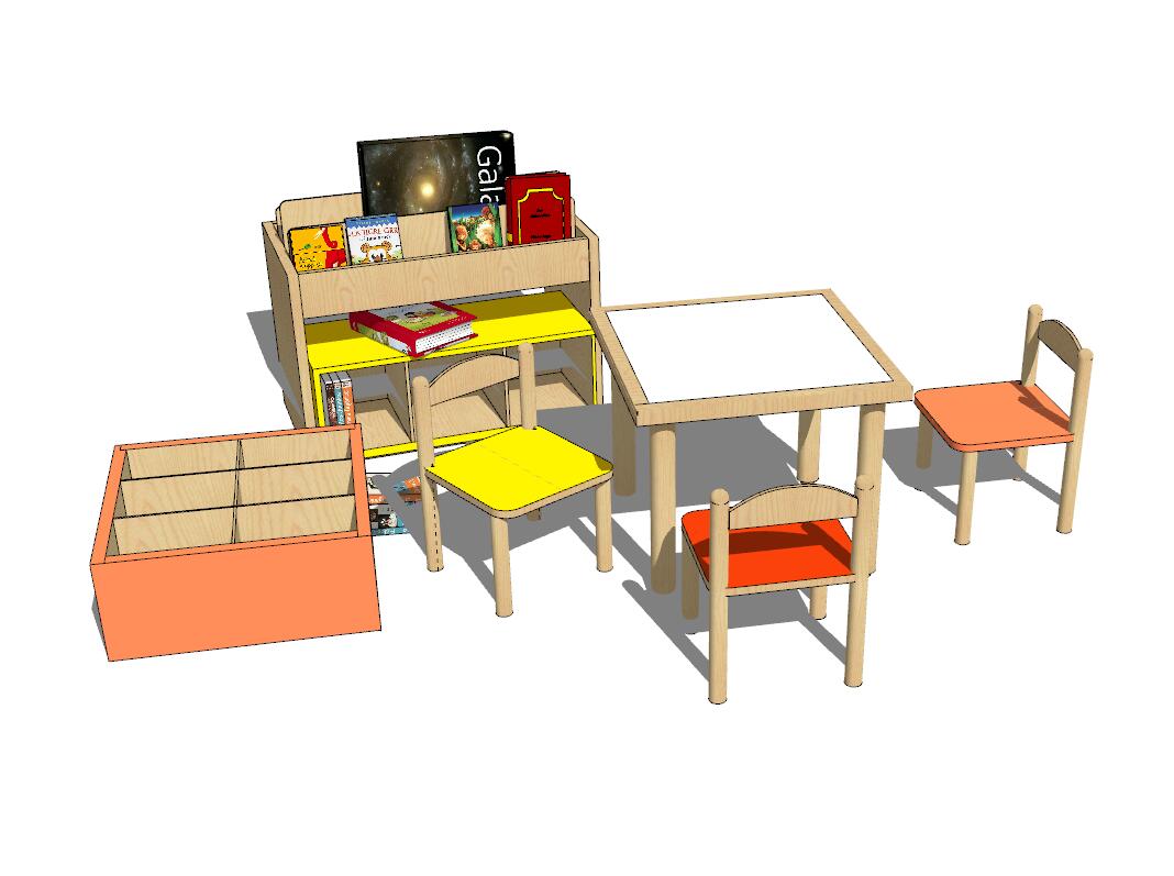 儿童桌椅SU模型 (18)-1