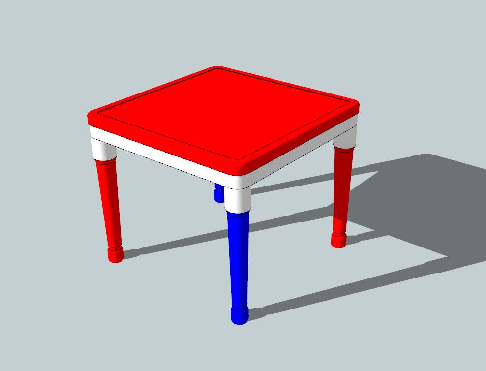 儿童桌椅SU模型 (25)-1