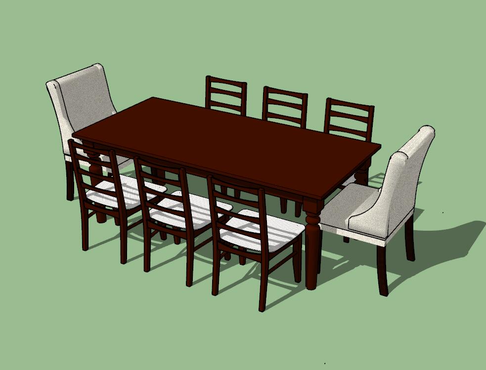 餐桌SU模型第二季 (14)-1