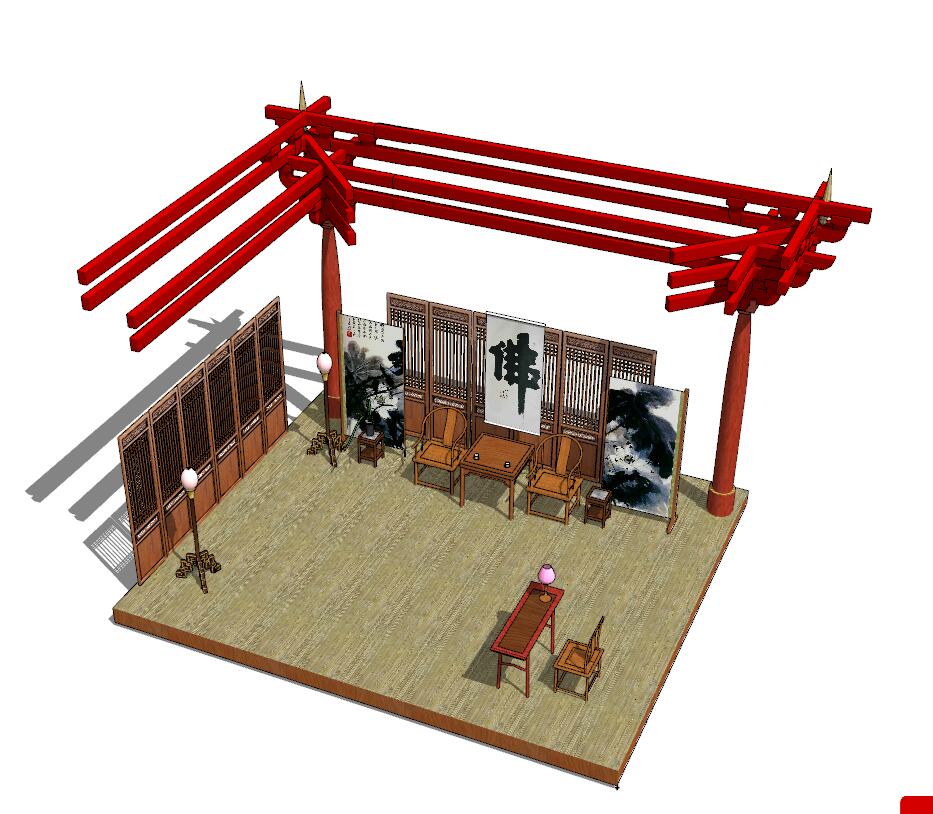 中式家具SU模型 (85) 中式家具-1