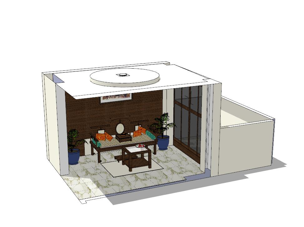 中式家具SU模型 (130)-1