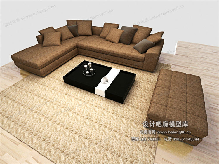 混搭沙发3Dmax模型 (22)-1