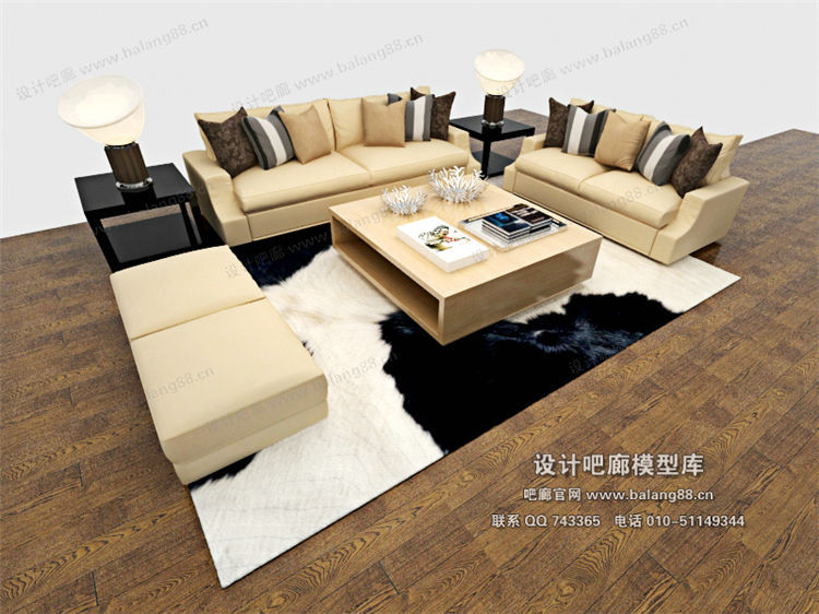 混搭沙发3Dmax模型 (28)-1