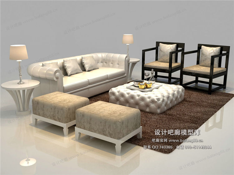 混搭沙发3Dmax模型 (34)-1
