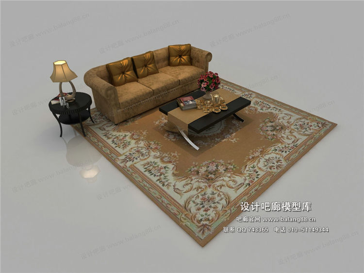 欧式风格沙发组合3Dmax模型 (30).jpg