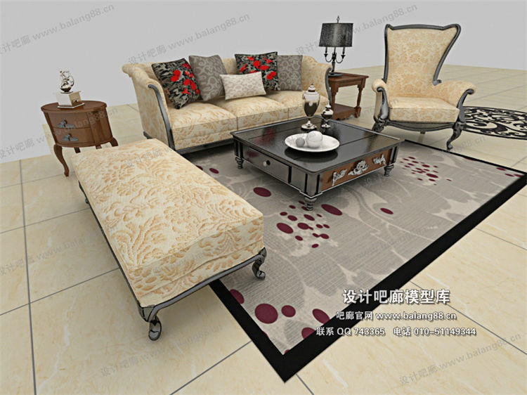 欧式风格沙发组合3Dmax模型 (79).jpg