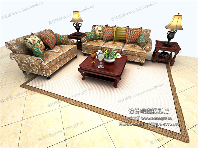 欧式风格沙发组合3Dmax模型 (103).jpg