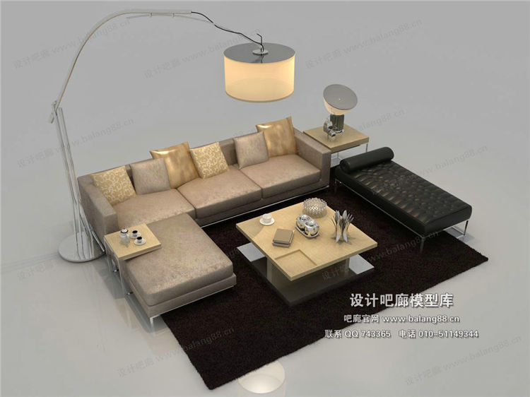现代风格沙发组合3Dmax模型 (8).jpg