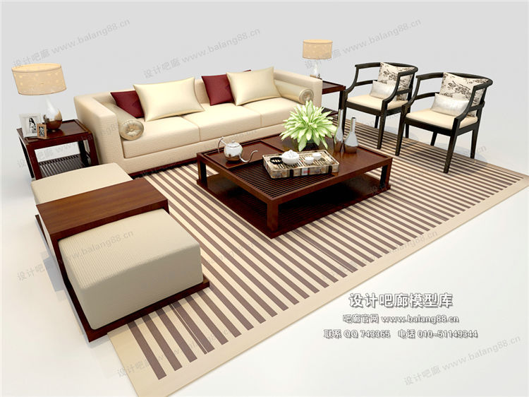 中式风格沙发组合3Dmax模型 (13).jpg