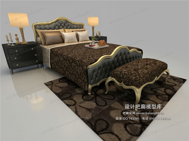 欧式模床3Dmax模型 (14).jpg