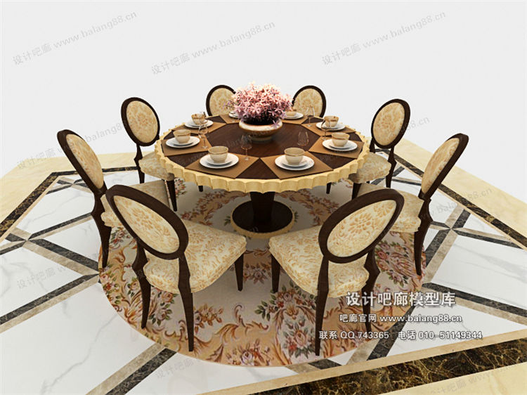 欧式餐桌3Dmax模型 (24).jpg
