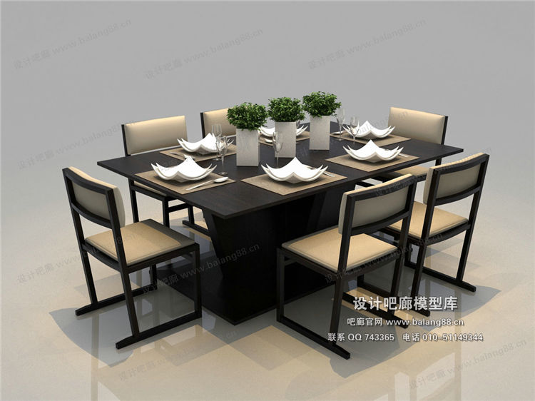 现代餐桌3Dmax模型 (24).jpg