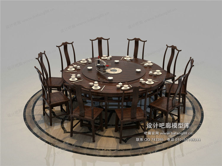 中式餐桌3Dmax模型 (4).jpg