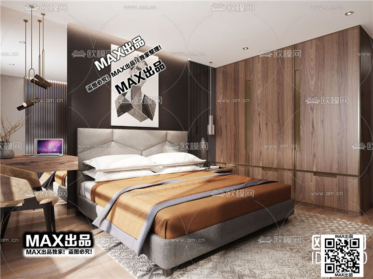 现代卧室3Dmax模型 (44)-1