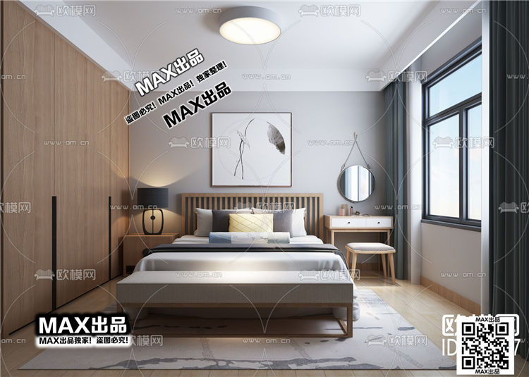 现代卧室3Dmax模型 (45)-1