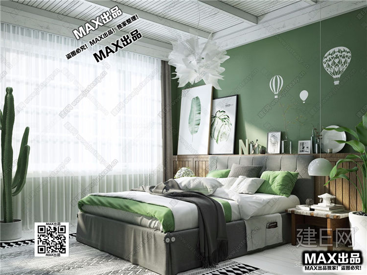 现代卧室3Dmax模型 (67)-1