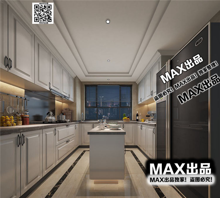 现代厨房3Dmax模型 (13)-1