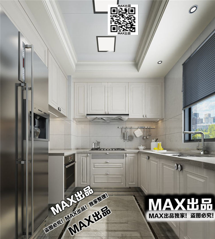 现代厨房3Dmax模型 (15)-1