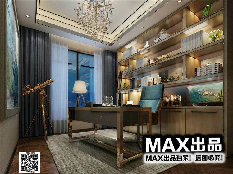 现代书房3Dmax模型 (12)-1