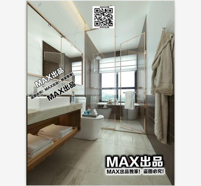 现代卫生间3Dmax模型 (3)-1