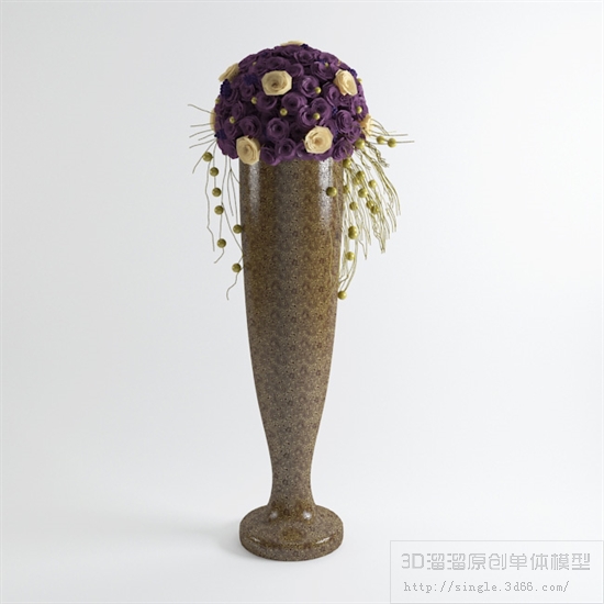 落地花卉3Dmax模型 (2)-1
